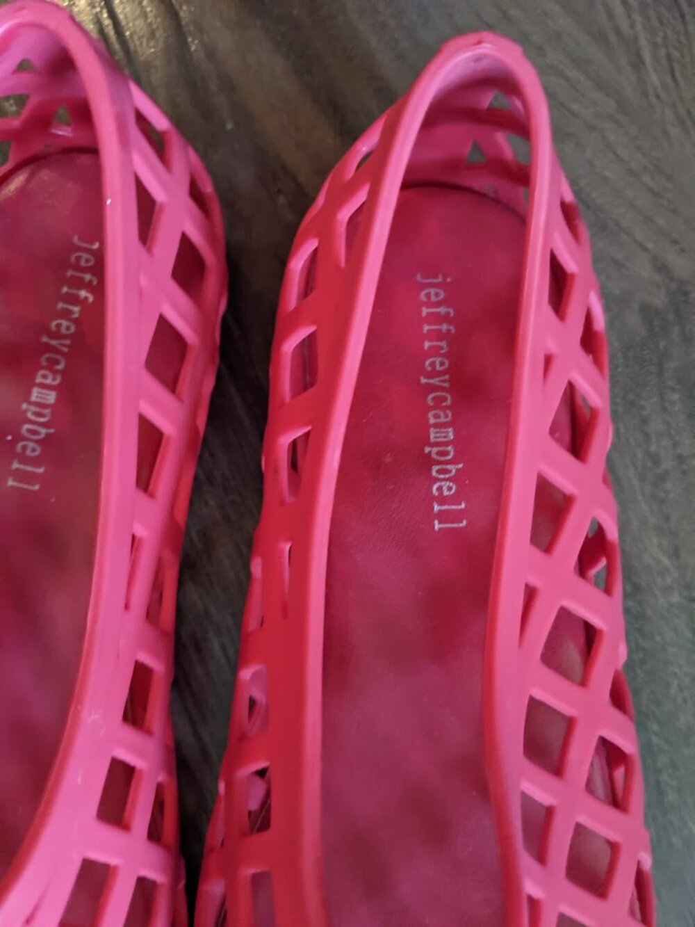 Jeffrey Campbell Red Lattice Slip-On Flats - Picture 3 of 11
